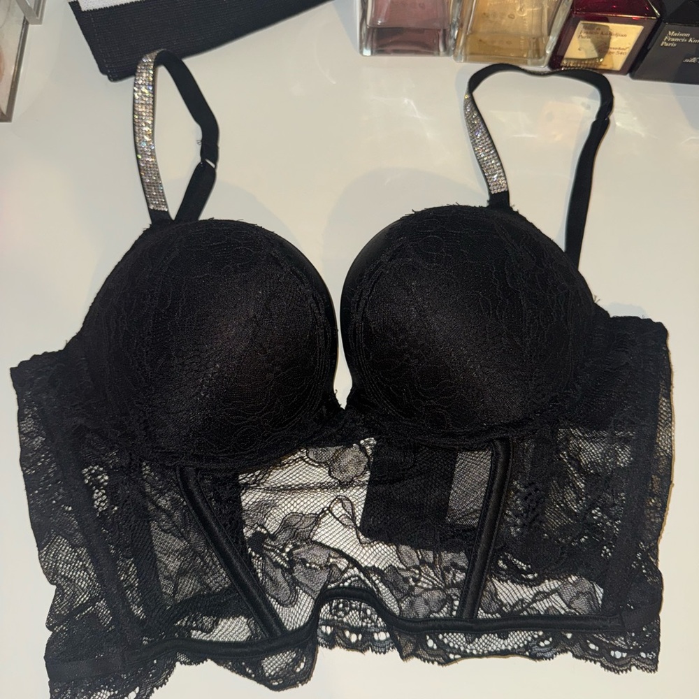 Victoria's Secret Black Lace Push-Up Bra